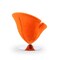 Manhattan Comfort Tulip Swivel Accent Chair in Orange and Polished Chrome AC029-OR - alternate 3